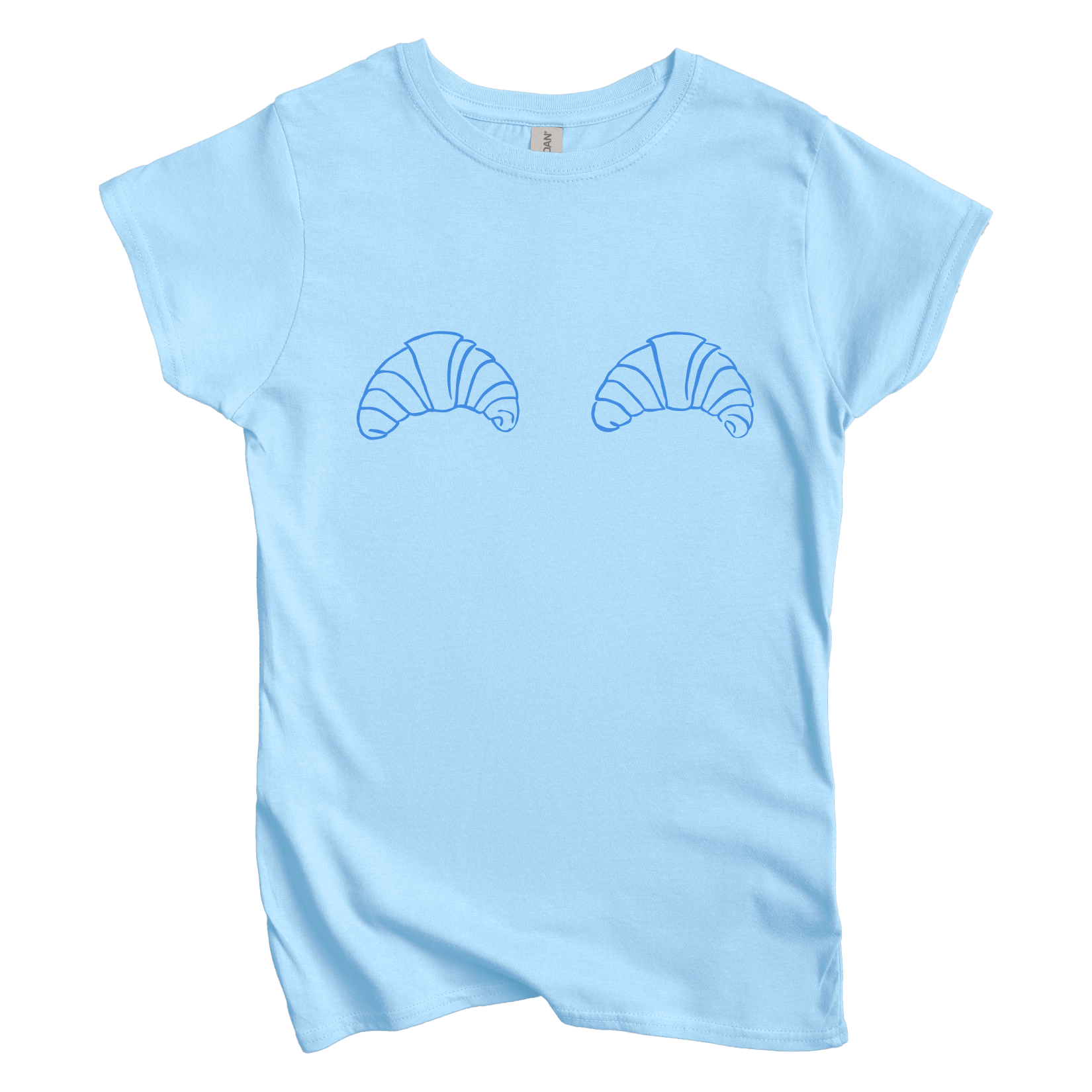 T-Shirt S / Light Blue Women's Tee Croissant Boobs
