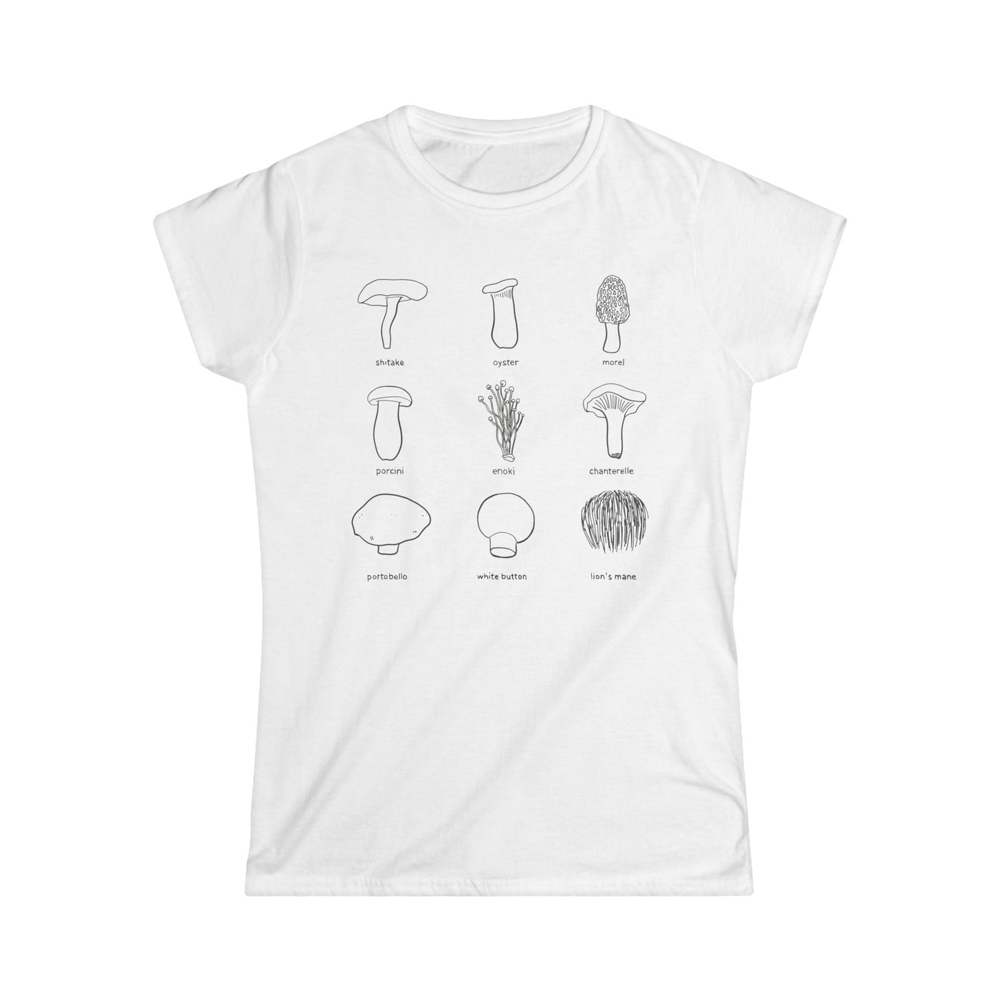 T-Shirt S / White Women's Tee Edible Mushrooms