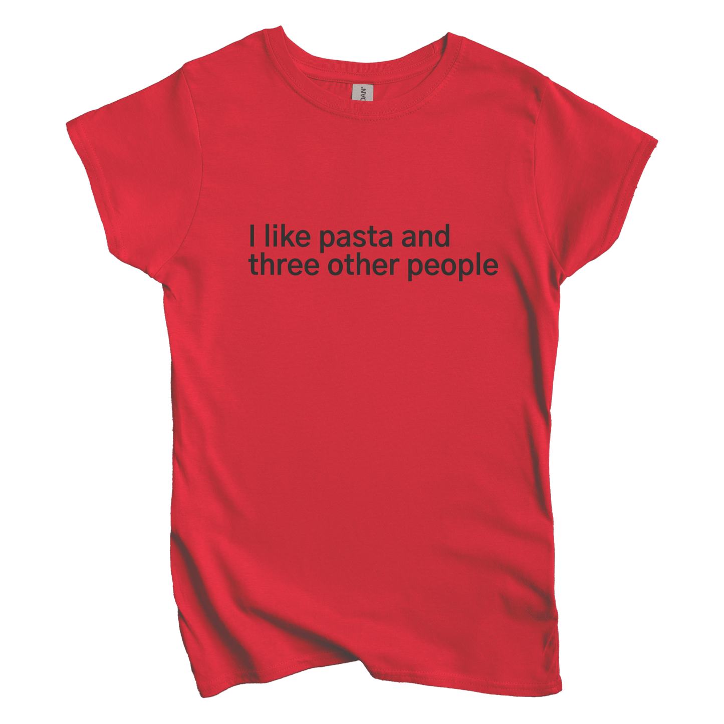 T-Shirt S / Red Women's Tee I like pasta and three other people