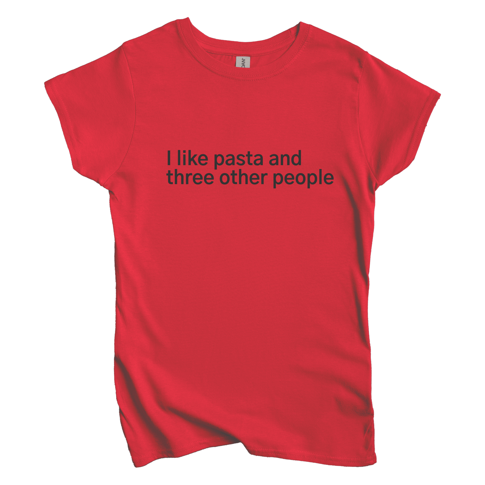 T-Shirt S / Red Women's Tee I like pasta and three other people