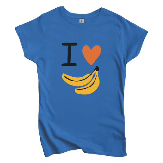 T-Shirt Royal / S Women's Tee I Love Bananas