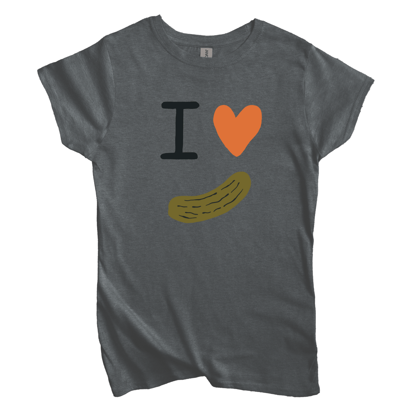 T-Shirt S / Dark Heather Women's Tee I Love Pickles