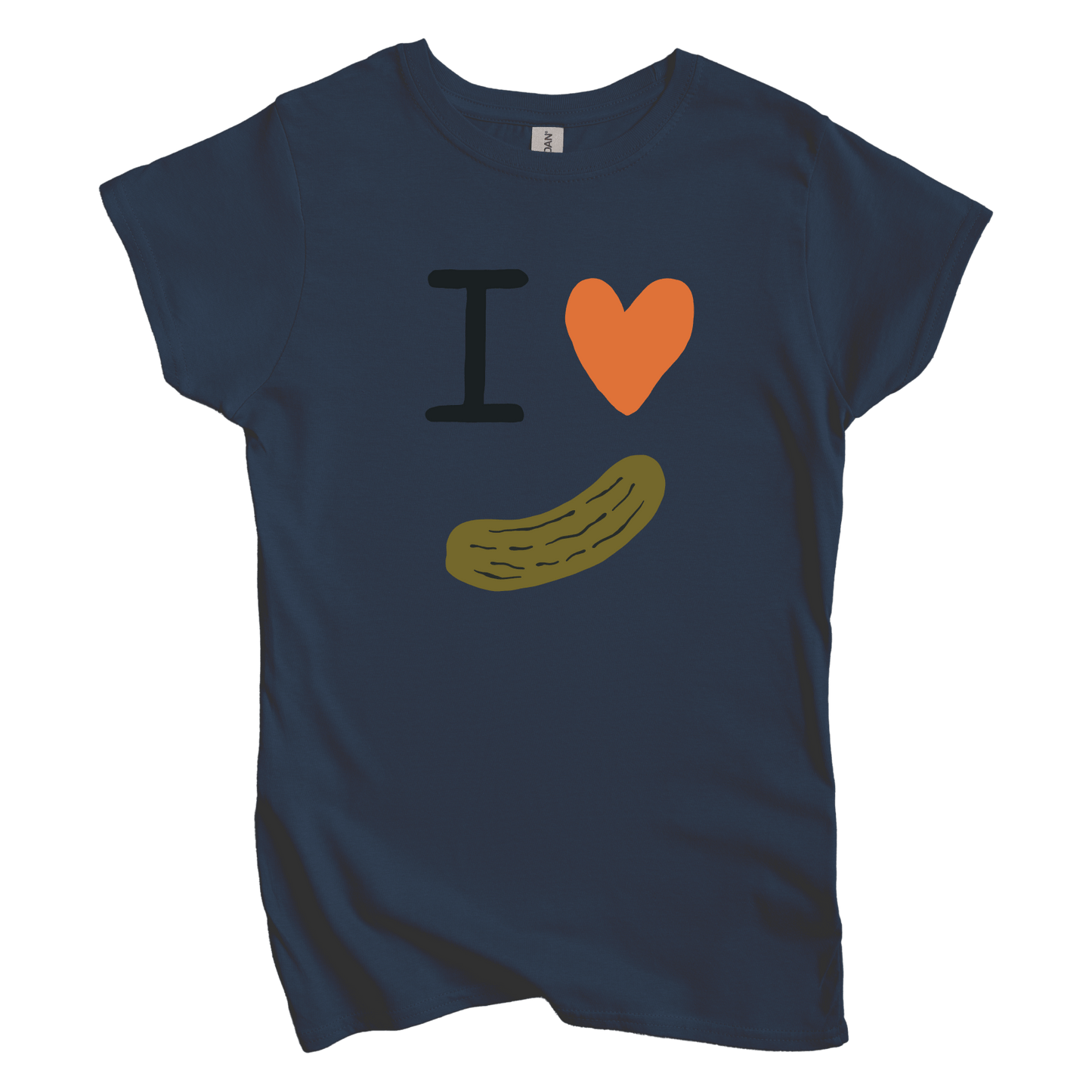 T-Shirt S / Navy Women's Tee I Love Pickles