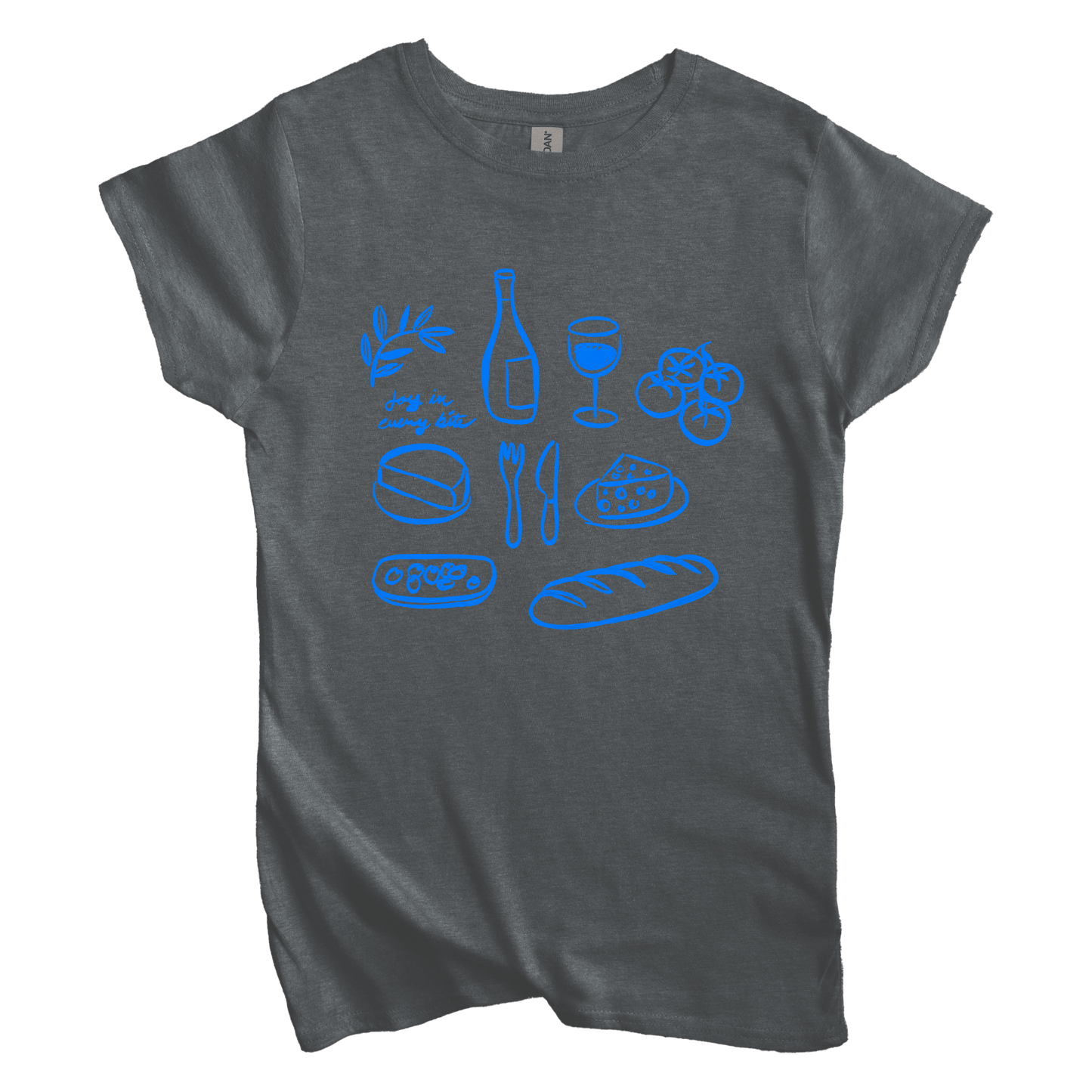 T-Shirt S / Dark Heather Women's Tee Joy in Every Bite