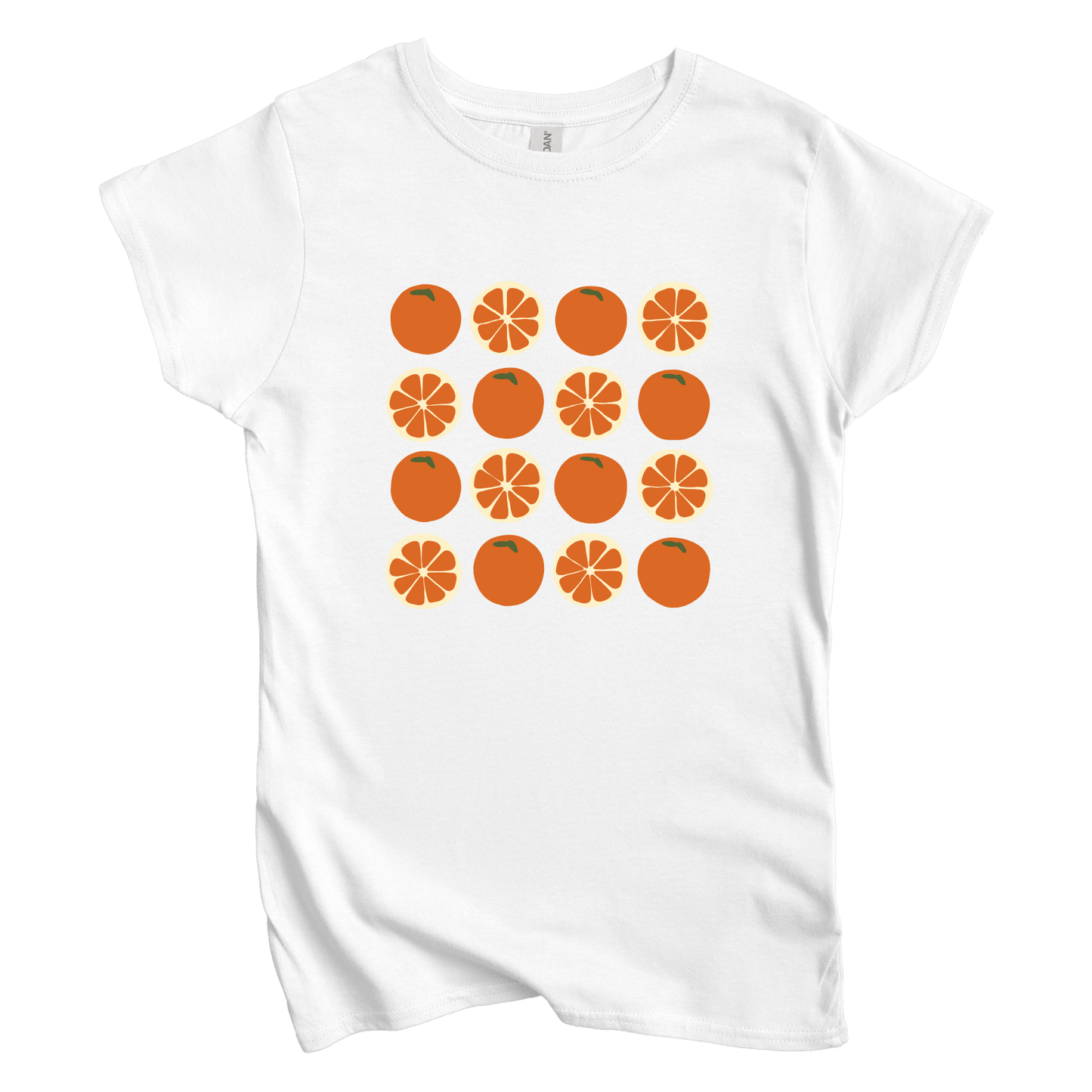 T-Shirt White / S Women's Tee Orange Grid