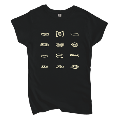 T-Shirt Black / S Women's Tee Pasta Shapes
