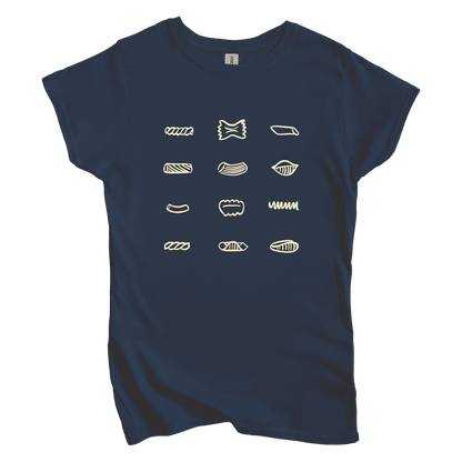 T-Shirt Navy / S Women's Tee Pasta Shapes