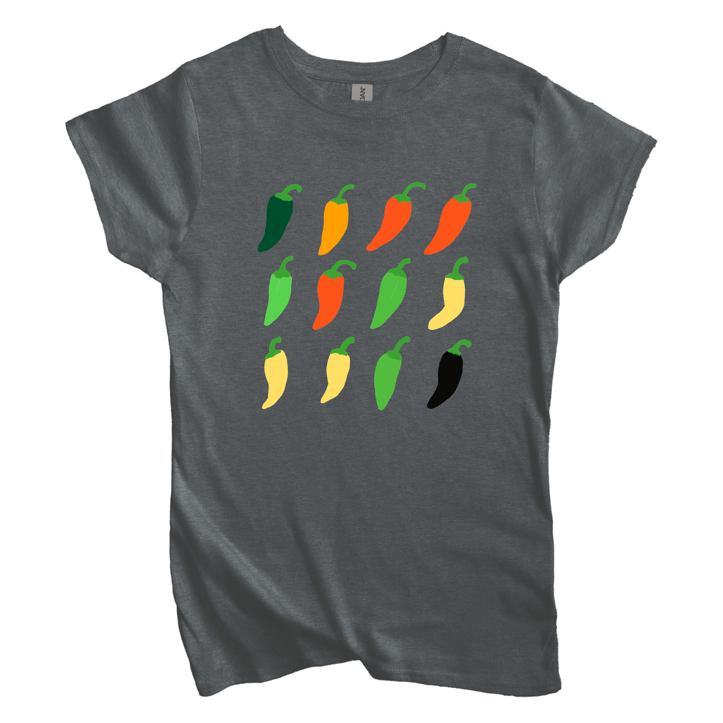 T-Shirt S / Dark Heather Women's Tee Pepper Grid