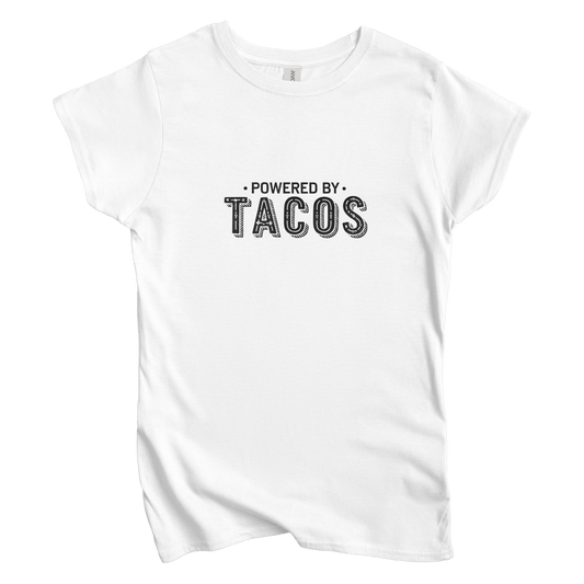 T-Shirt S / White Women's Tee Powered by Tacos
