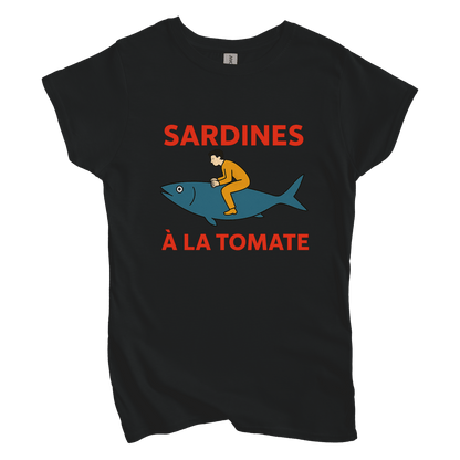 T-Shirt S / Black Women's Tee Sardines A La Tomata