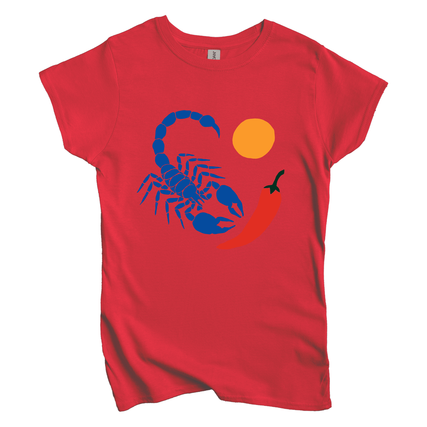 T-Shirt S / Red Women's Tee Scorpion Chili Sun