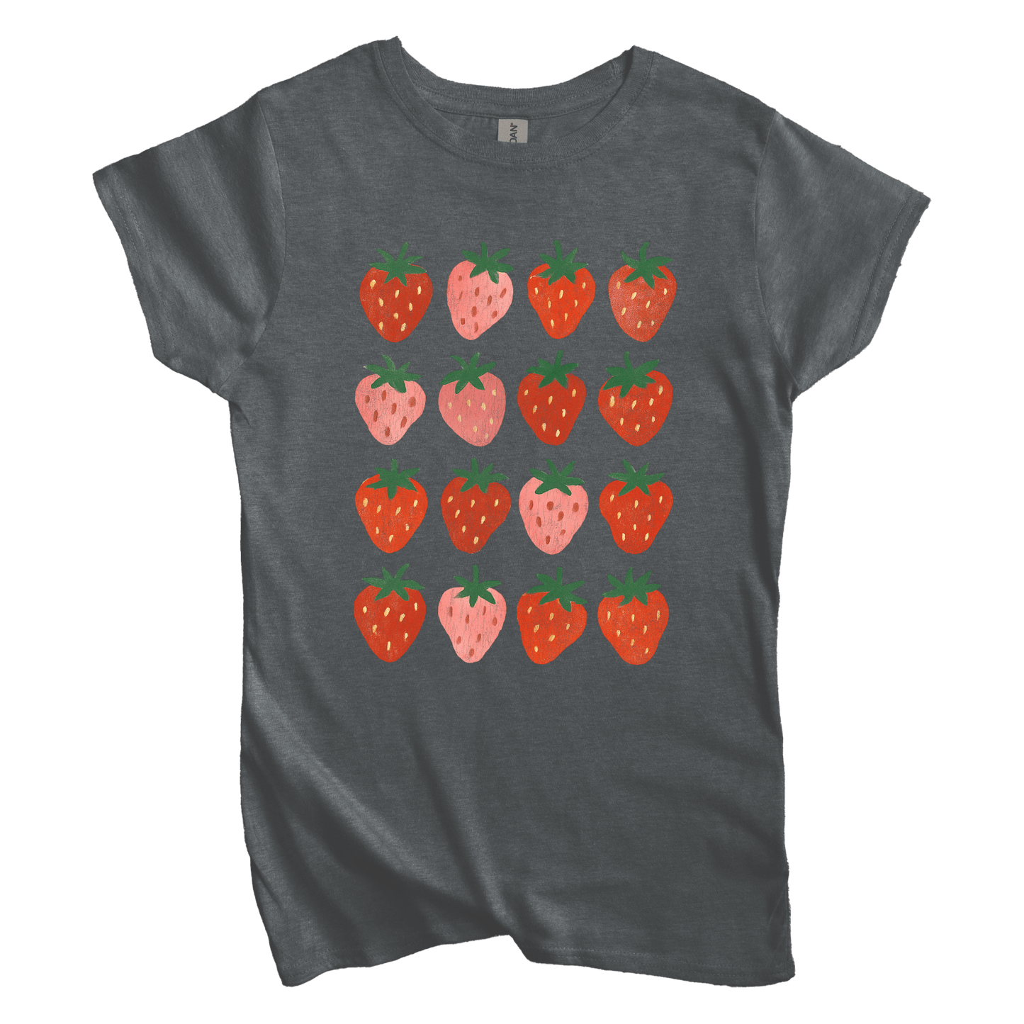 T-Shirt Women's Tee Strawberry Grid