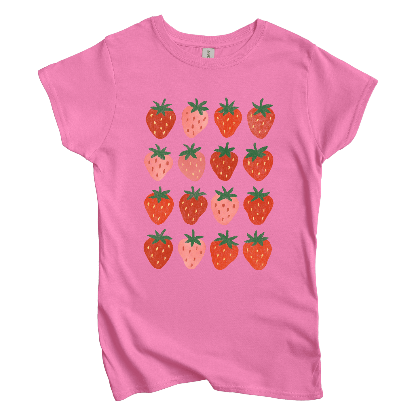 T-Shirt S / Azalea Women's Tee Strawberry Grid