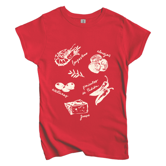 T-Shirt S / Red Women's Tee Tapas: LaeMab