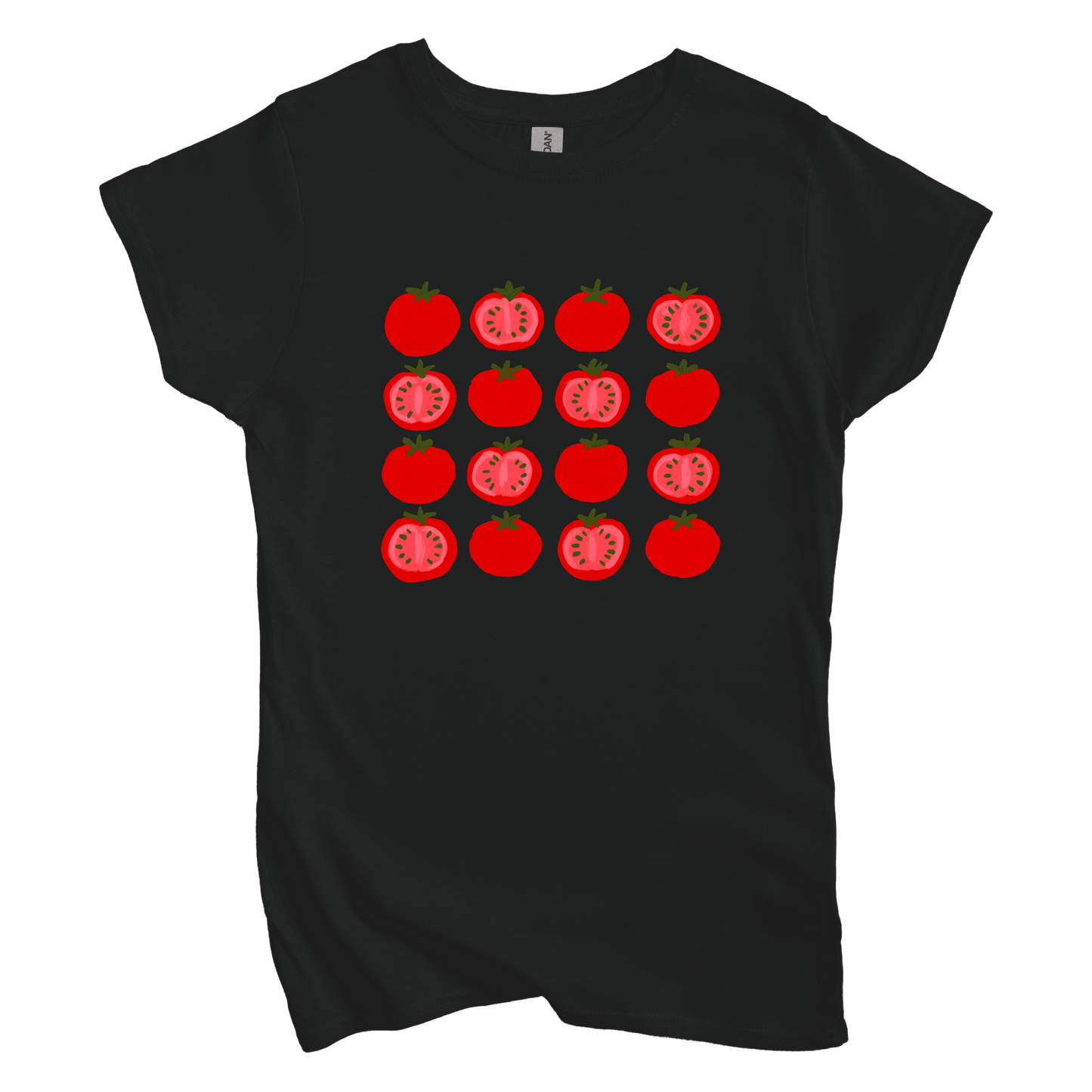 T-Shirt S / Black Women's Tee Tomato Grid
