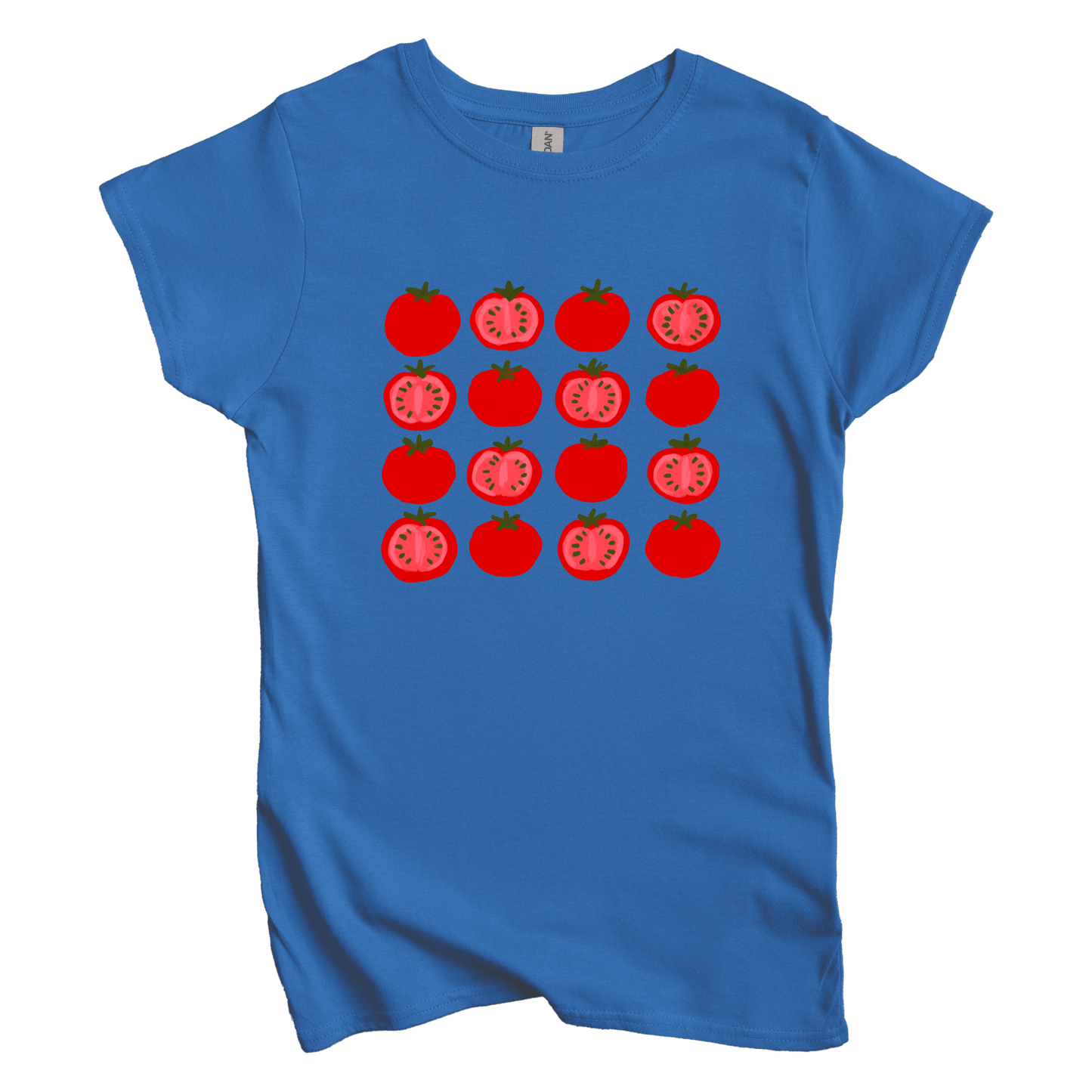 T-Shirt S / Royal Women's Tee Tomato Grid