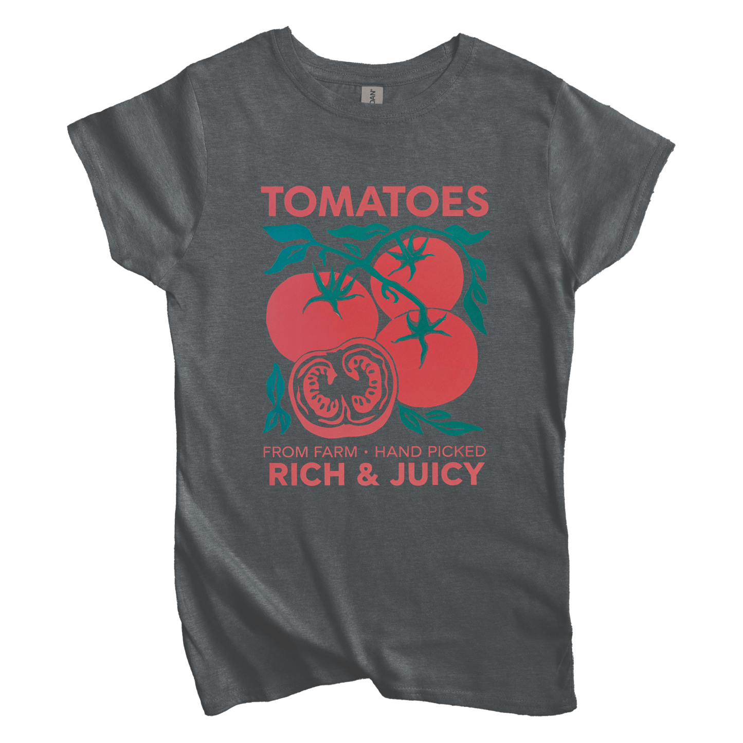 T-Shirt Dark Heather / S Women's Tee Tomatoes Rich and Juicy