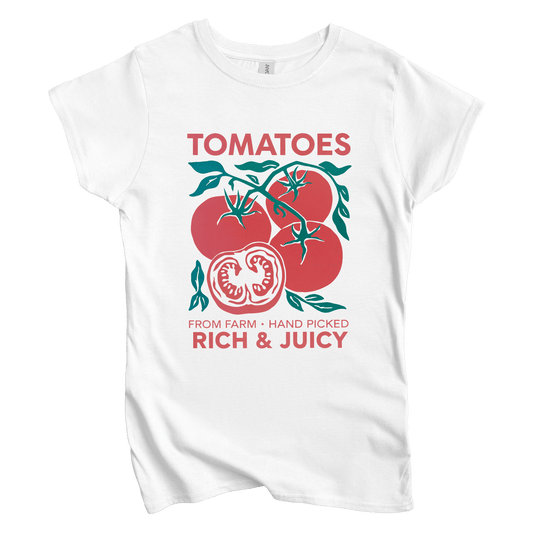 T-Shirt White / S Women's Tee Tomatoes Rich and Juicy