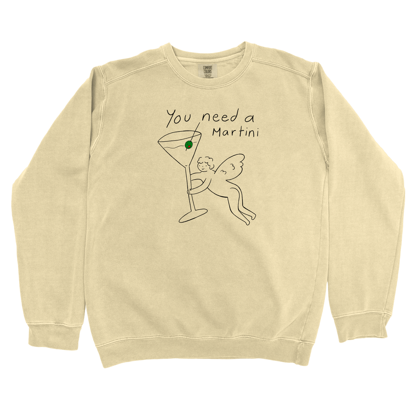 T-Shirts Butter / S You need a Martini: Woblylines Sweatshirt