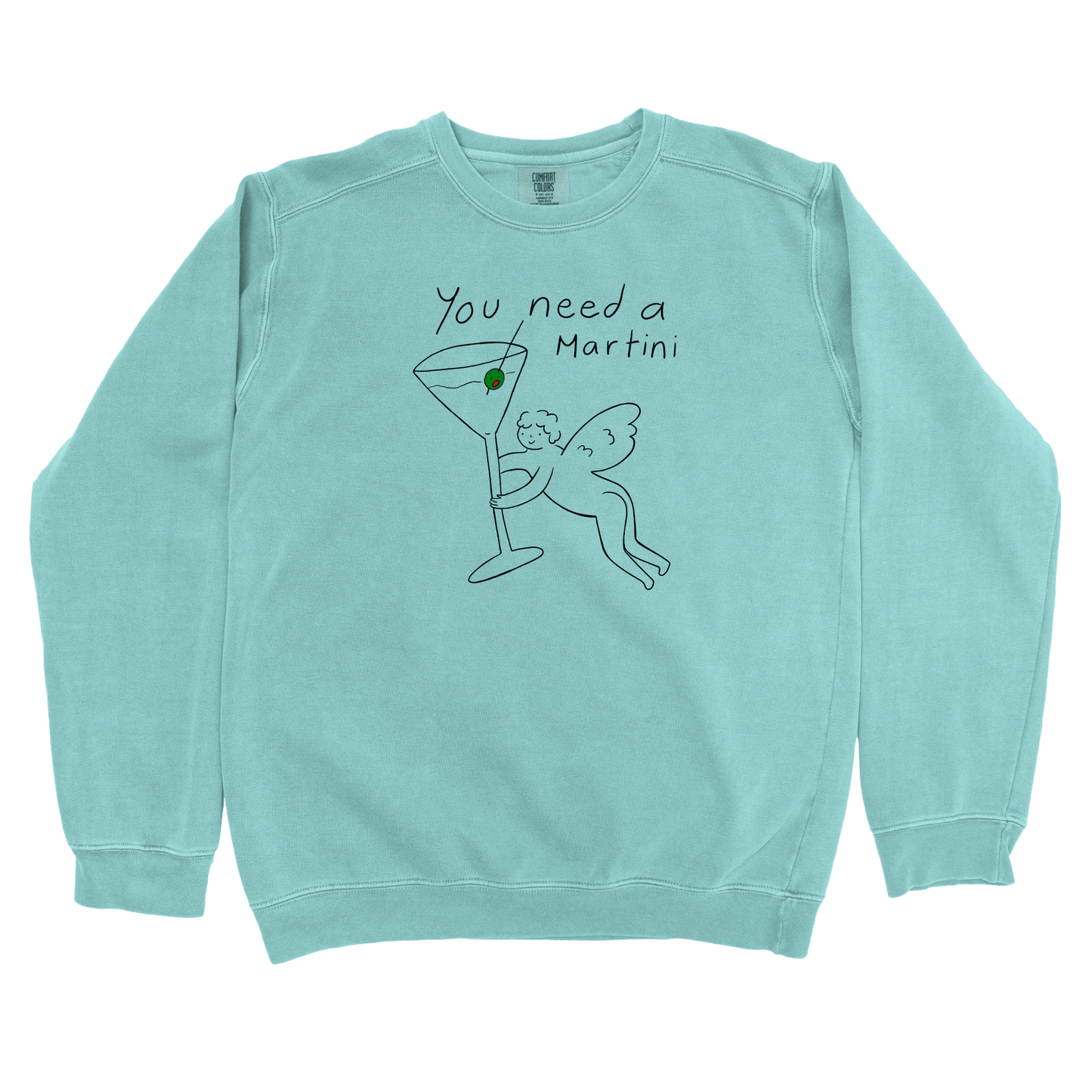 T-Shirts Chalky Mint / S You need a Martini: Woblylines Sweatshirt