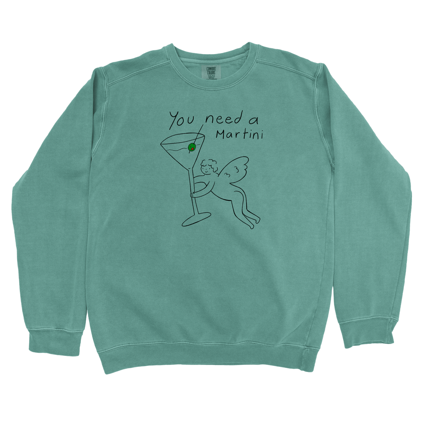 T-Shirts Light Green / S You need a Martini: Woblylines Sweatshirt