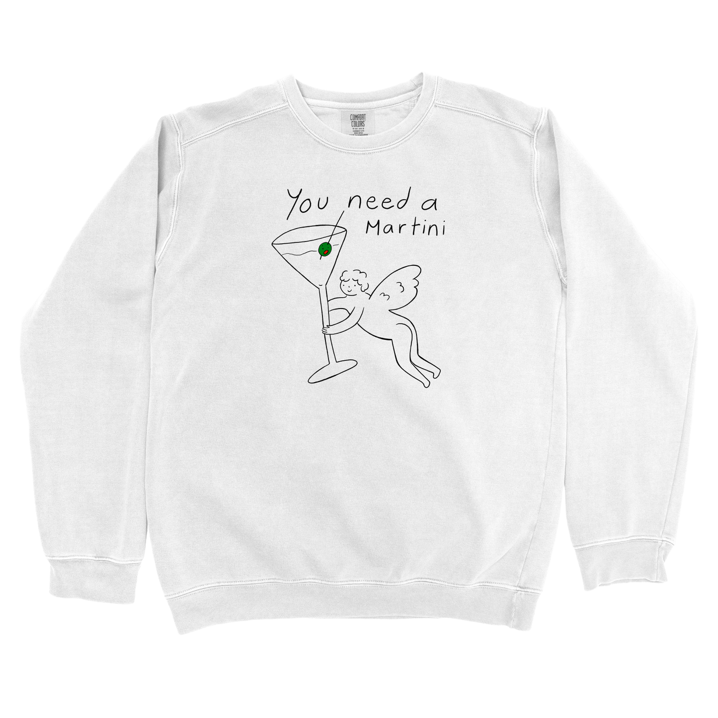 T-Shirts White / S You need a Martini: Woblylines Sweatshirt
