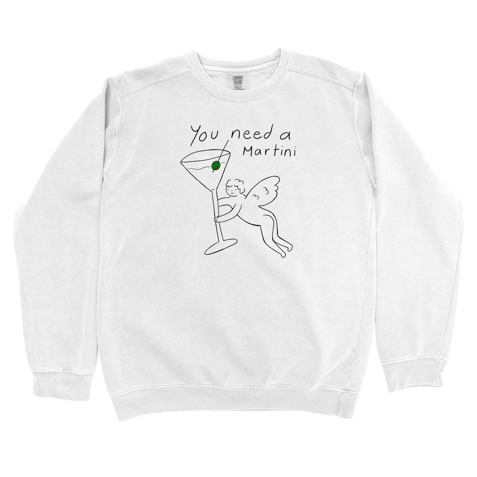 T-Shirts White / S You need a Martini: Woblylines Sweatshirt