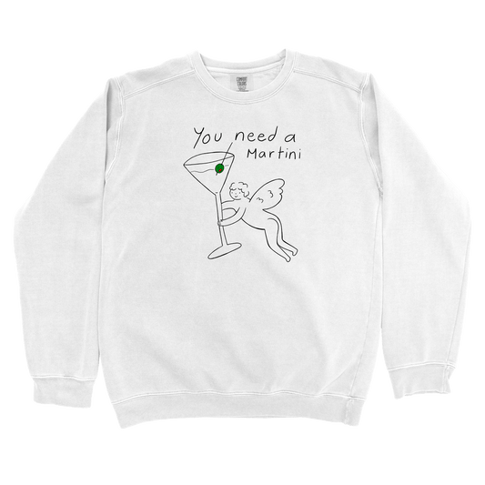 T-Shirts White / S You need a Martini: Woblylines Sweatshirt