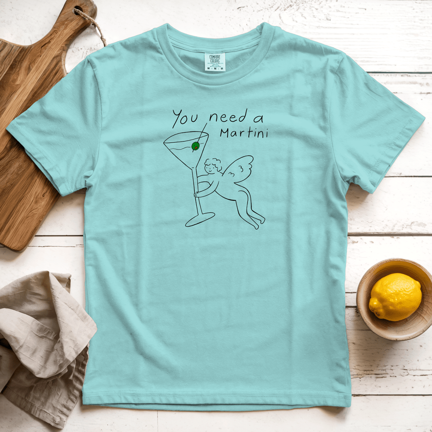 T-Shirts Chalky Mint / S You need a Martini: Woblylines