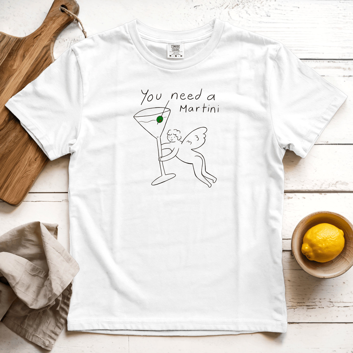 T-Shirts White / S You need a Martini: Woblylines