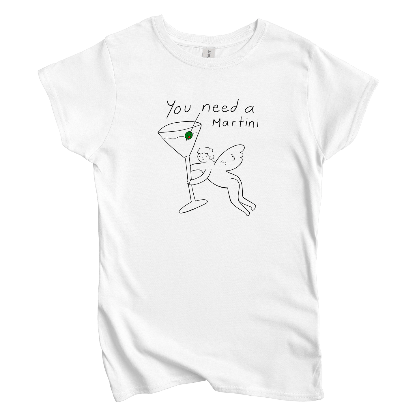 T-Shirts S / White You need a Martini: Woblylines Women's Tee